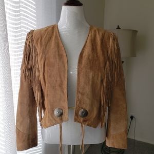 Pioneer Wear Vintage Genuine Leather Fringed Western Styled Women's Jacket